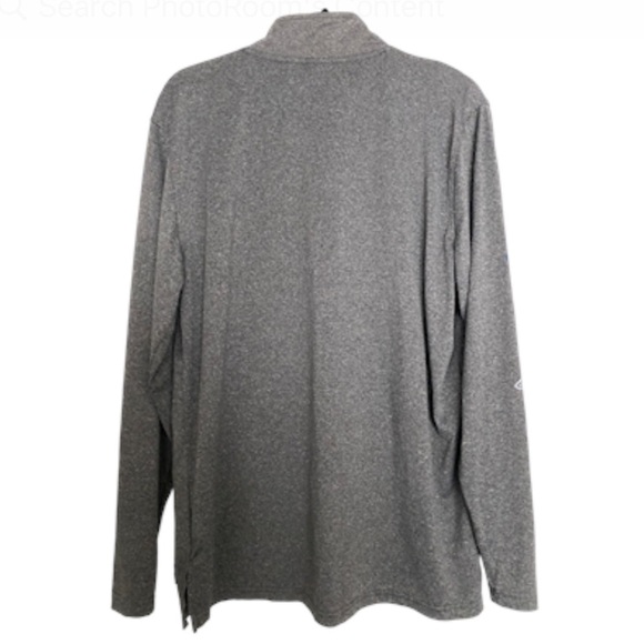 NFL PATRIOTS TEAM APPAREL 1/3 ZIP GRAY LOGO LONG SLEEVE TOP SIZE LARGE - Picture 6 of 6